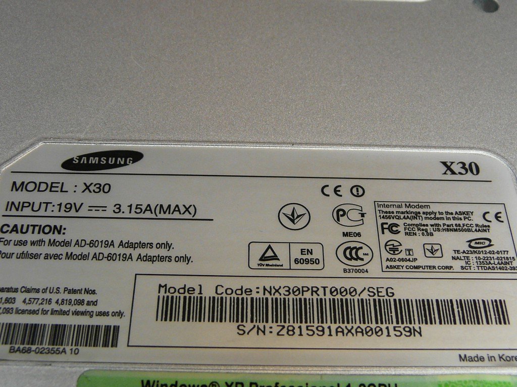 Samsung X30 erkennt HDD nicht mehr (7)