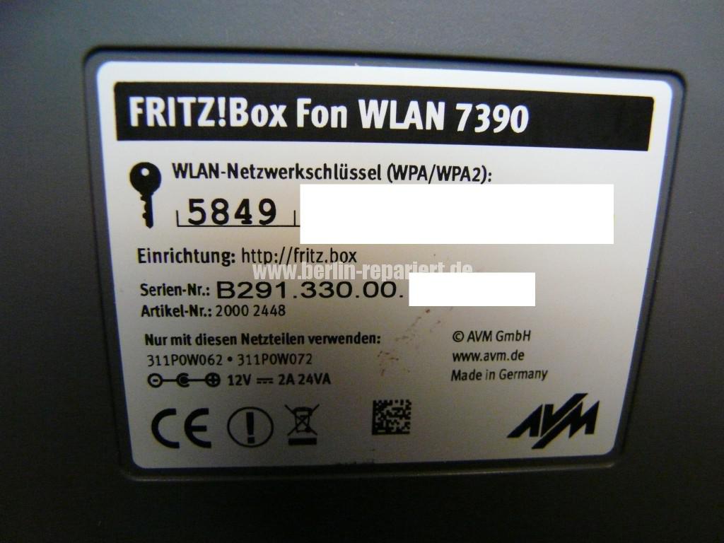 Fritz Box Fon WLAN 7390, Störung (9)