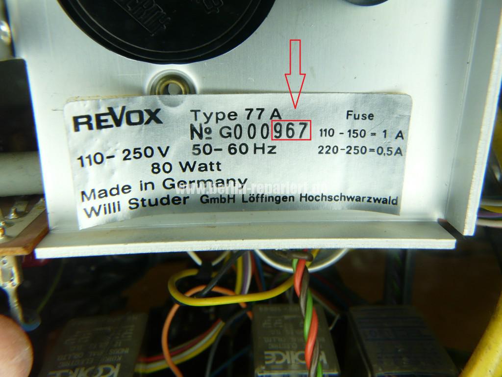 REVOX A77, General Sanierung (5)