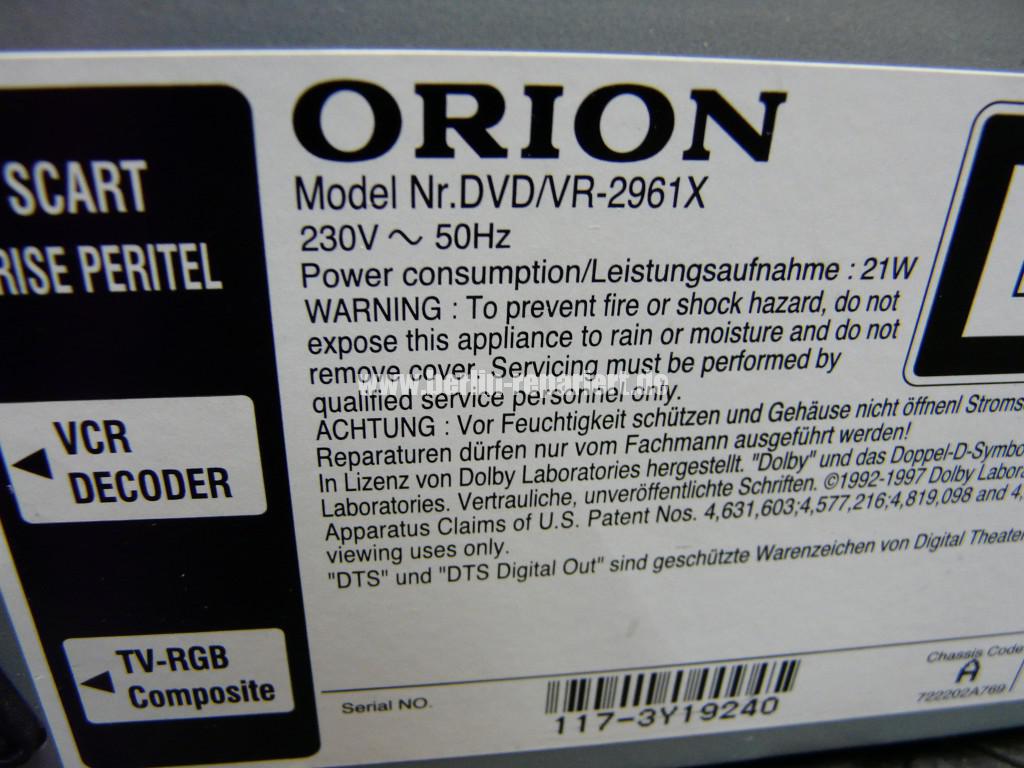 Orion DVD VR-2961, DVD Lademotor Defekt, Reparieren (16)