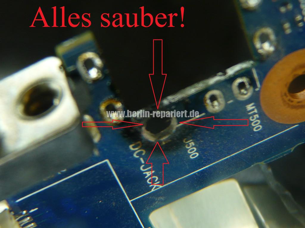 Samsung R530, Netzbuchse Durchgebrannt, Board Reparieren (11)