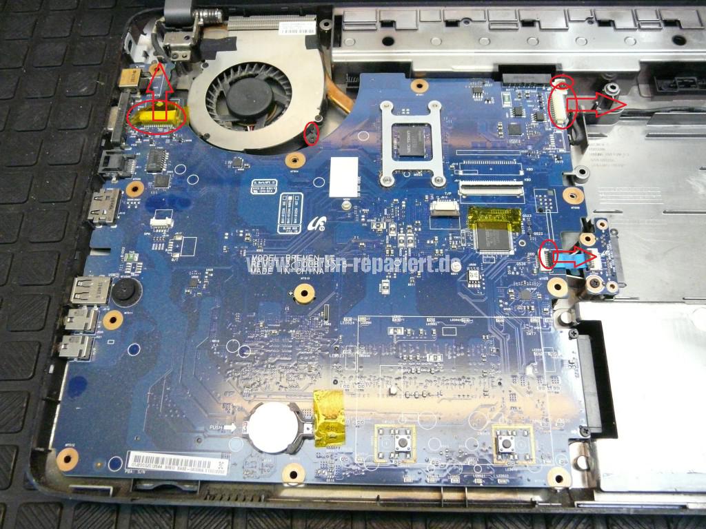 Samsung R530, Netzbuchse Durchgebrannt, Board Reparieren (7)