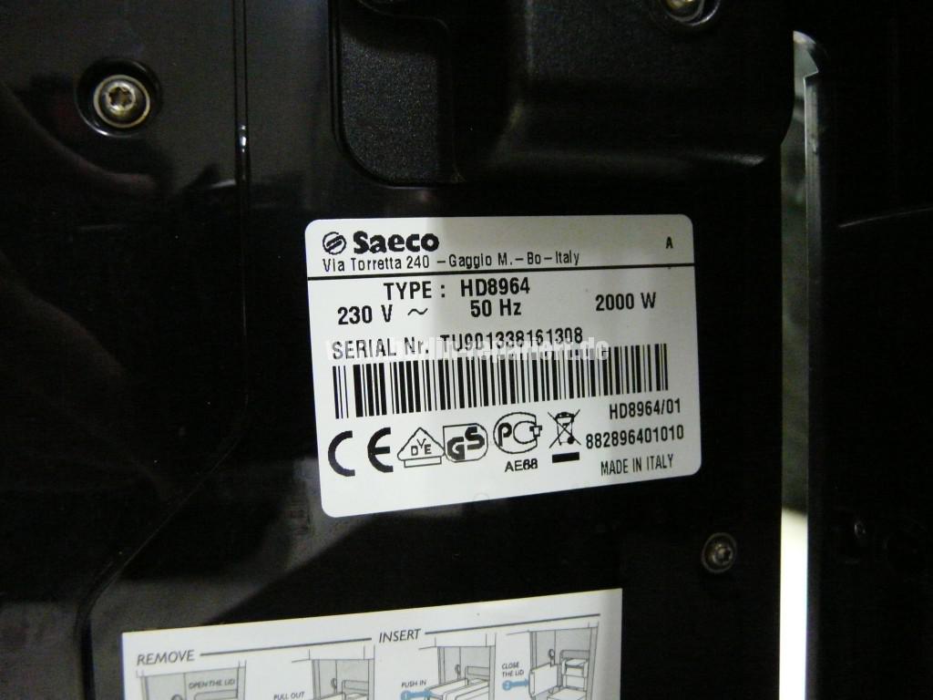 Saeco Gran Baristo HD8964, Trester fehlt (4)