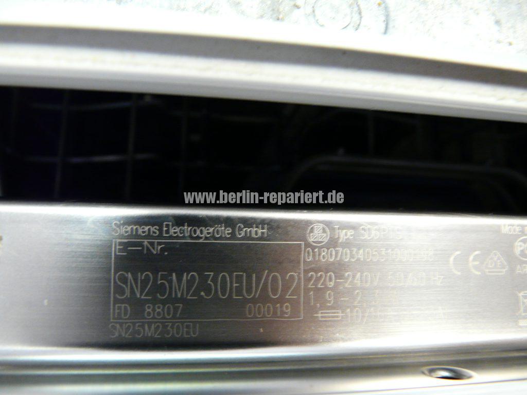 Siemens SN25M230EU, Fehler 09 (2)