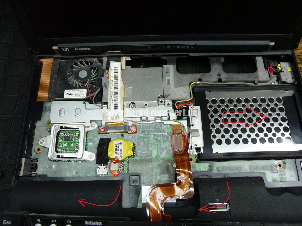 Lenovo X61, Lüfter austauschen (4)